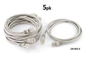 pack ft cate cross  ethernet rj network patch cable grey ux   ebay