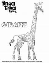 Tinga Tales Kids Coloring Giraffe Colouring Pages Cookie Decorating Giraffes Cant Dance Drawing Cbeebies Africa Bbc Safari Found Animal Paintings sketch template