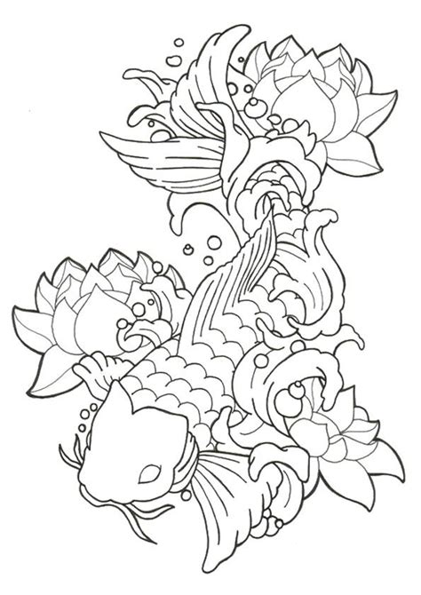 coloring sheet koi fish coloring page pics colorist