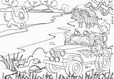 Safari Coloring Pages African Drawing Animals Clipart Animal Kids Jeep Adult Print Popular Library Clip Search Coloringhome sketch template