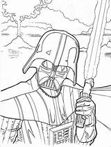 Coloring Vader Darth Pages Wars Star Vs Luke Clip sketch template