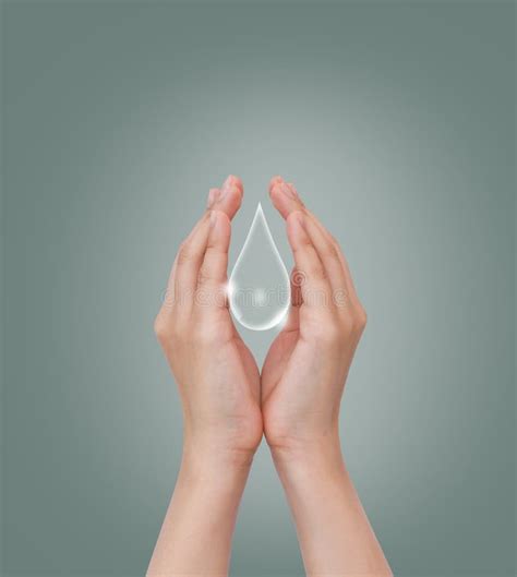 hand hold water drop stock image image  bubble energy