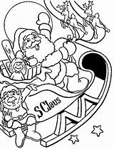 Santa Coloring Pages Claus Around Going Fat Funny Big Size sketch template