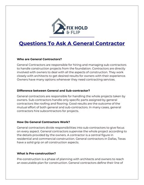 questions    general contractor powerpoint    id