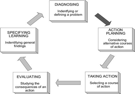action research model adapted  susman   scientific