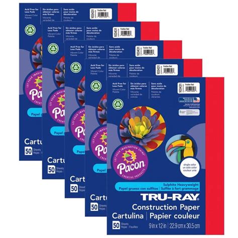tru ray construction paper festive red       sheets