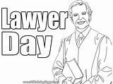 Lawyer Coloring sketch template