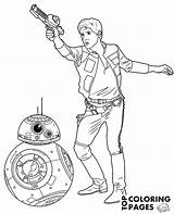 Han Wars Force Topcoloringpages Skywalker sketch template