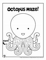 Mazes Octopus Maze Woojr sketch template