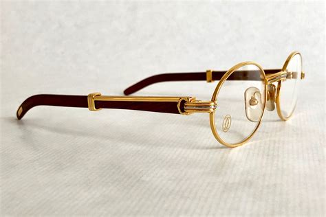 Cartier Giverny 22k Gold Vintage Glasses Precious Wood New Old