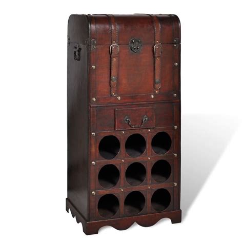 houten wijnrek voor  flessen met opbergkist wooden wine rack wine rack storage bottle storage