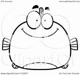 Fish Drunk Cartoon Chubby Smiling Vector Coloring Clipart Outlined Thoman Cory Fishing Quotes Regarding Notes Quotesgram Clipartof sketch template