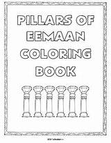 Pillars Coloring Islam Islamic Books Kids Worksheets Book Emaan Worksheet Choose Board Teachers Pay sketch template