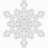 Coloring Snowflakes Pages Snowflake Printable Alike Two sketch template