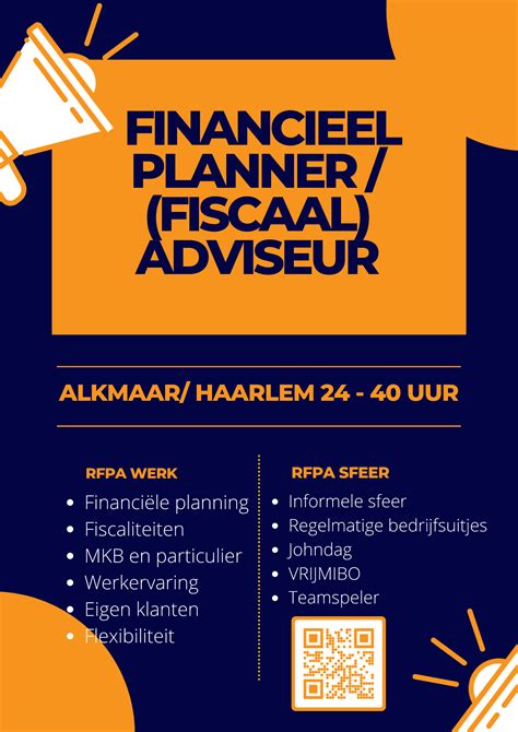vacature financieel planner fiscaal adviseur rfpa financieel advies
