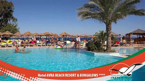 hotel avra beach resort bungalows ixia rhodos greece youtube