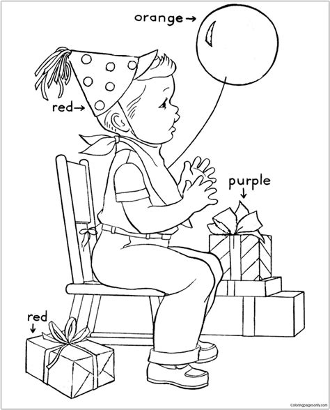 birthday gifts  kids coloring page  printable coloring pages
