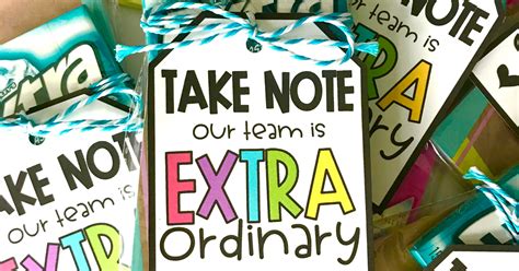 extraordinary gift tag freebie  teachers coworkers