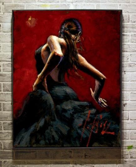 Free Shipping Nice Oil Painting 100 Hand Painted Spanish Flamenco