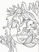 Coloring Disney Pages Princess Characters Ariel Popular sketch template