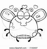 Cartoon Chubby Infatuated Fly Clipart Cory Thoman Outlined Coloring Vector sketch template