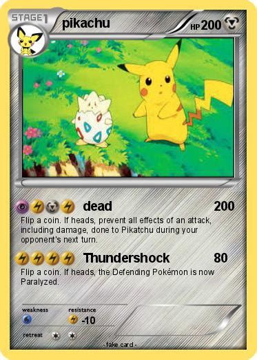 pokemon pikachu   dead  pokemon card