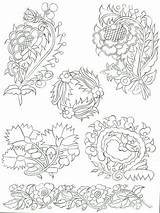 Patterns Embroidery Crewel Jacobean Needlework Drawing Shopkins Pattern Cushion Clipart Linework Color Designs Pages Getdrawings Stitch sketch template
