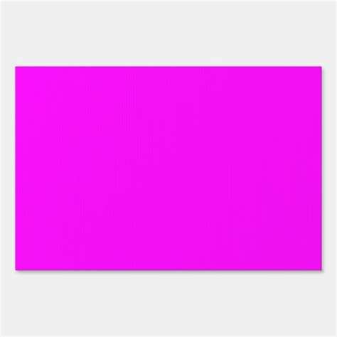 Hot Pink Neon Bright Purple Shocking Pink Color Yard Sign