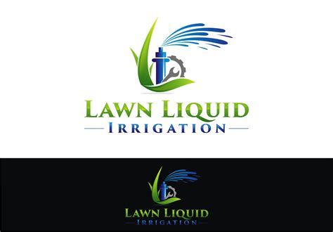 bold masculine construction logo design  lawn liquid irrigation
