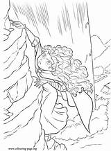 Coloring Merida Brave Cliff Pages Coloriage Climbing Disney Rebelle Movie Princess Colouring Kids Imprimer Popular Movies Dessin Printable Colorier 58kb sketch template