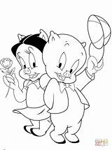 Looney Tunes Pig Porky Pew Gaguinho Colorear Namorada Desenho Clipartmag Tudodesenhos sketch template