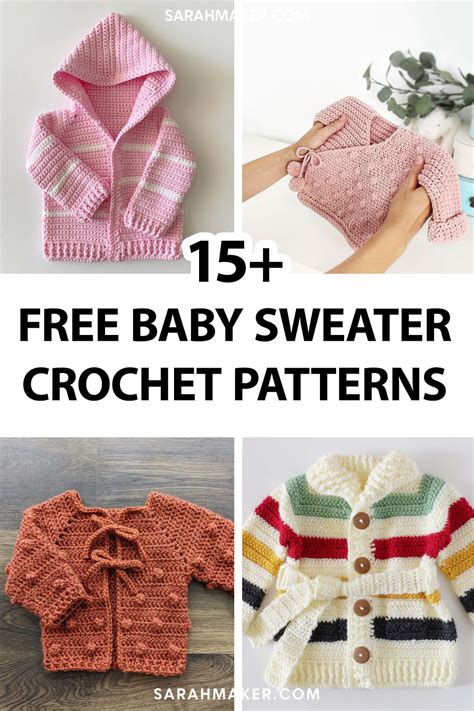 crochet baby sweaters  cardigans patterns sarah maker