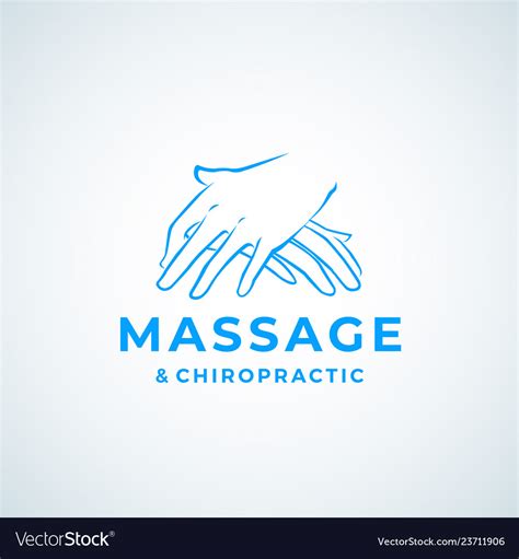 massage and chiropractic sign royalty free vector image