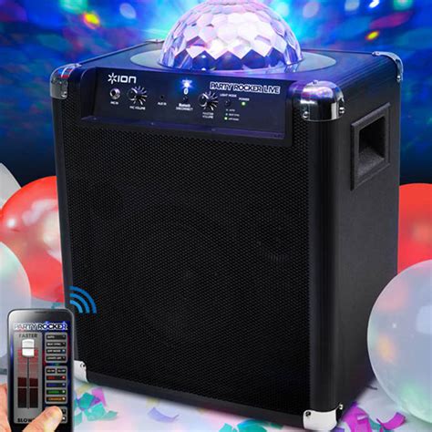 disc ion party rocker  speaker  integrated led light display   gearmusic