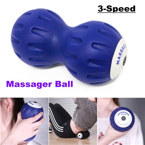 Blue Peanut Electric Vibrate Massager Ball Yoga Fitness Muscle Release