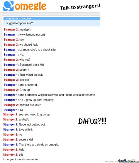 omegle talk to strangers by mcrmy03 meme center