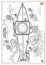 Verne Jules Sous Mers Lieues Submarino Mer Nautilus Hugolescargot Literatura Coloriages Astronomia Submarine Aubry Thème sketch template