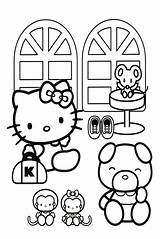 Kitty Hello Coloring Pages Friends Getcolorings Getdrawings sketch template