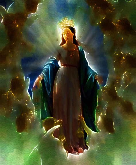 Assumption Of Mother Mary Digital Art By Mario Carini