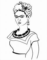 Frida Kahlo Cmy Colorir Khalo Gogh Kalho Cartoon Malvorlagen Painting Ouvrir sketch template
