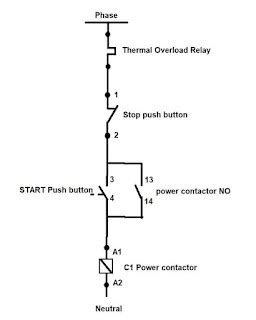 dol starter wiring diagram  single phase motor   men  charge  wiring