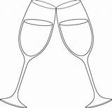 Champagne Clip Glass Clipart Wine Wedding Glasses Toasting Line Cliparts Outline Sweetclipart Template Library Bottle Pages Collection Stencils Sunglasses Attribution sketch template