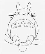 Totoro Coloring Pages Lineart Transparent Nicepng sketch template