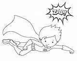 Superhero Coloring Sheets Kids Printable Pages Flying Girl Little Power sketch template