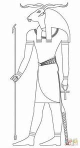 Coloring Egypt Khnum Pages Egyptian Ancient Drawings Printable Kids Dios Children Gods Cultures Countries Pharaonic Amin Farid Culture Supercoloring Categories sketch template