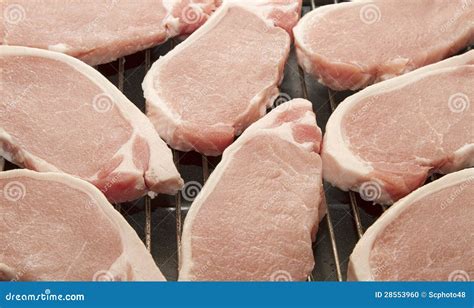 uncooked pork chops stock photo image  food fresh