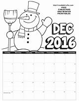 December Calendar Coloring Freekidscrafts sketch template