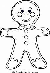 Gingerbread Coloring Man Pages Christmas Clipart Template Outline Printable Kids Drawing Sheet Color Pain Bonhomme Family Printables Woman Cliparts Clip sketch template