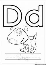 Coloring Alphabet Pages Printable Dog Letter Letters Bear sketch template