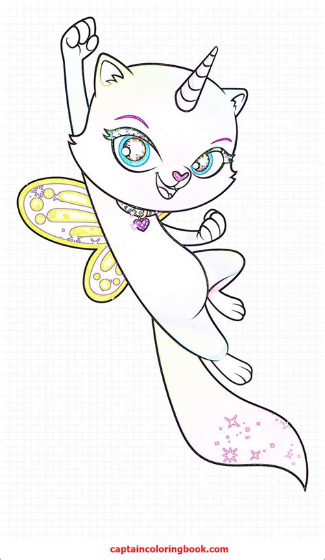 unicorn kitty colouring pages pink fluffy unicorns dancing